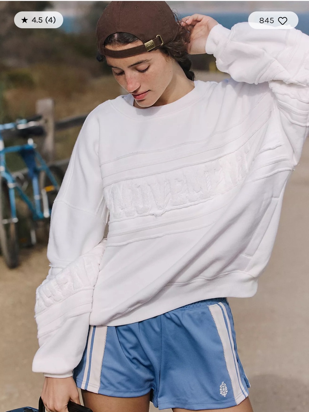 Free people movement all star chenille logo pullover new with tags medium